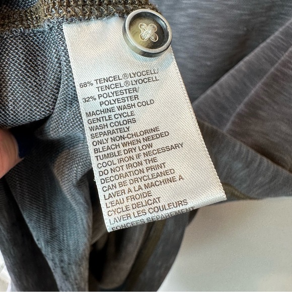 Tommy Bahama Polo Mens Collared 1/4 Button Short Sleeve Tencel Gray Large - Picture 11 of 11